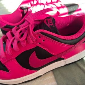 Nike Women's Hot Pink and Black Sneakers